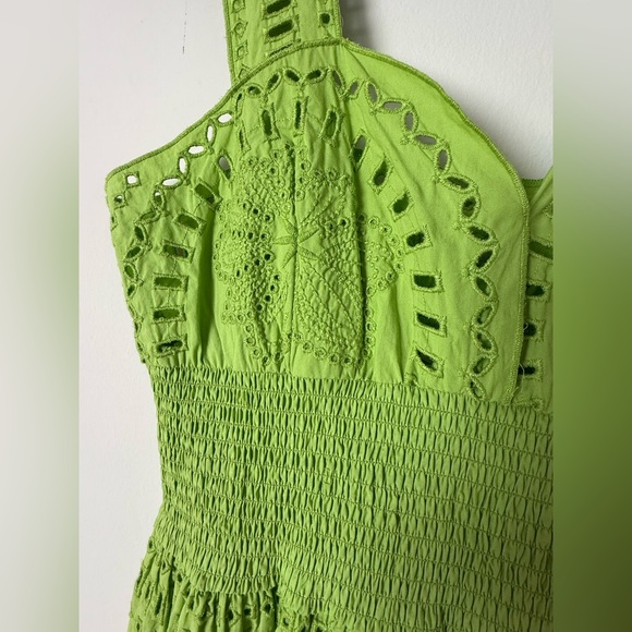 NWT Rails Fawn Embroidered 100% Cotton Midi Dress in Island Green - Picture 4 of 15